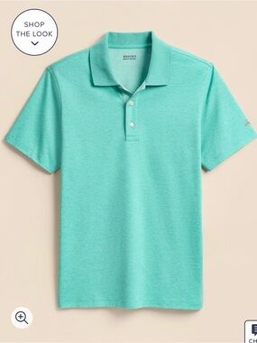 Brooks Brothers Men’s Aqua Heather Polo Shirt XL NWT